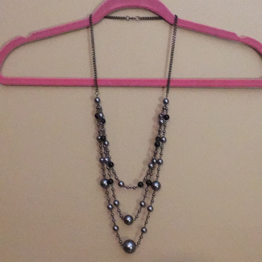 Grey and black necklace